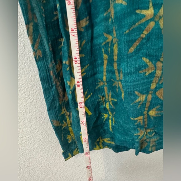 Hilo Hattie Asian Inspired Maxi Dress Mandarin Collar Bamboo Print NWT XL - Picture 4 of 10